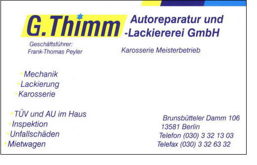 G. Thimm Autoreparatur und -Lackiererei GmbH